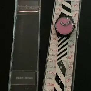 Swatch watch, unisex, brand new with tags Swatch Originals Brand New GB165 White Writing NOS! Box  main image 2